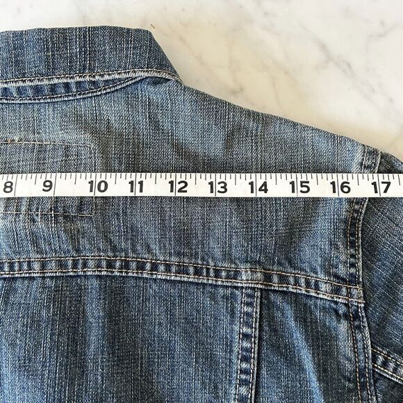 Levi's Jean Jacket Blue Denim Trucker's 730S Levi Strauss - Women's Size L - Picture 7 of 9